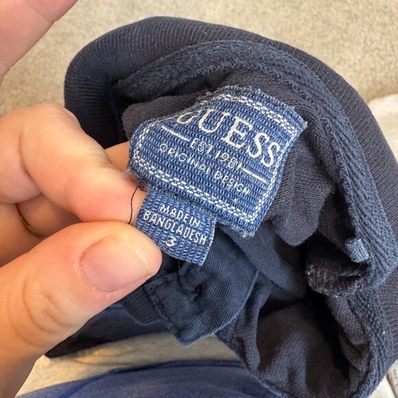 Baby Boy Guess Polo Long Sleeve Rugby Shirt Toddler 3T Blue Stripes Y2K 90s - Picture 2 of 12